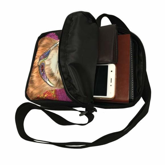 Hummingbird Crossbody Bag Sling Shoulder Purse Rose Messenger Handbag :| - Picture 5 of 6